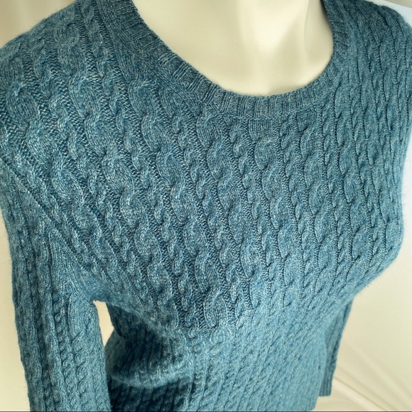 Express Design Studio Y2K cashmere blend teal sweater - Picture 5 of 11